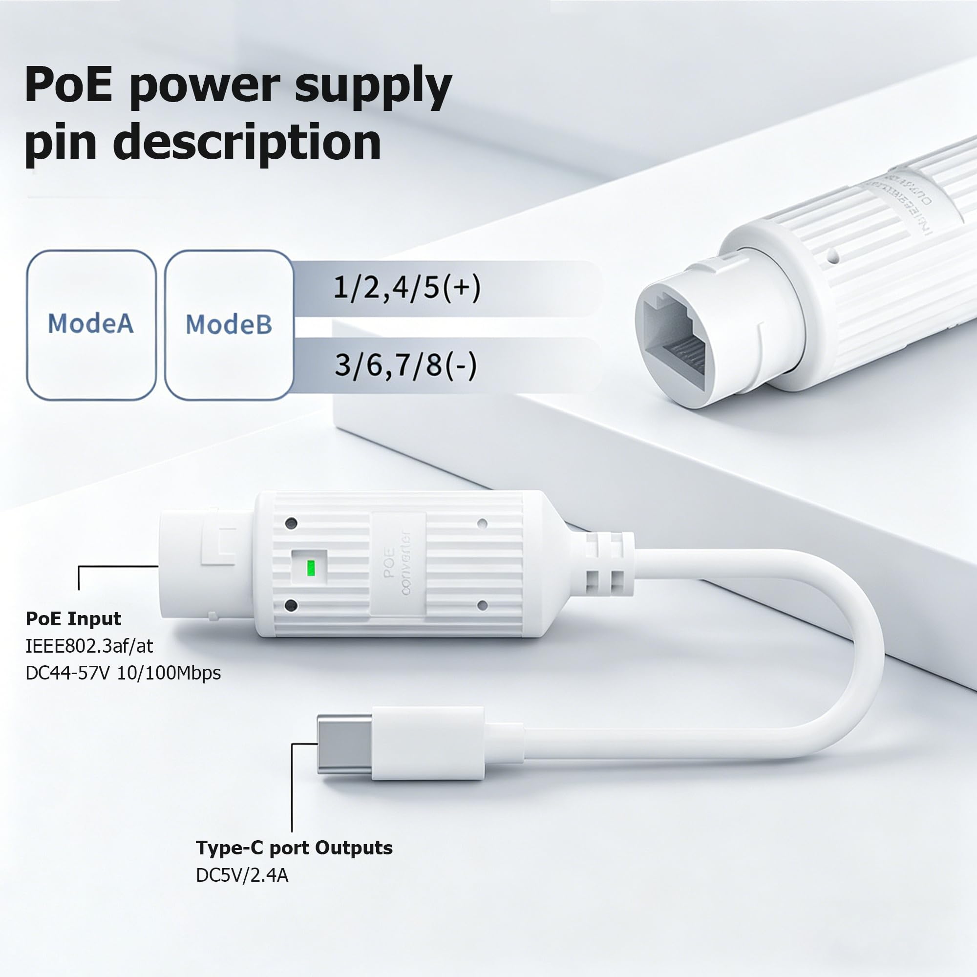 POE'den USB-C'ye Güç Dönüştürü - Power Over Ethernet incelemesi ve fiyatı