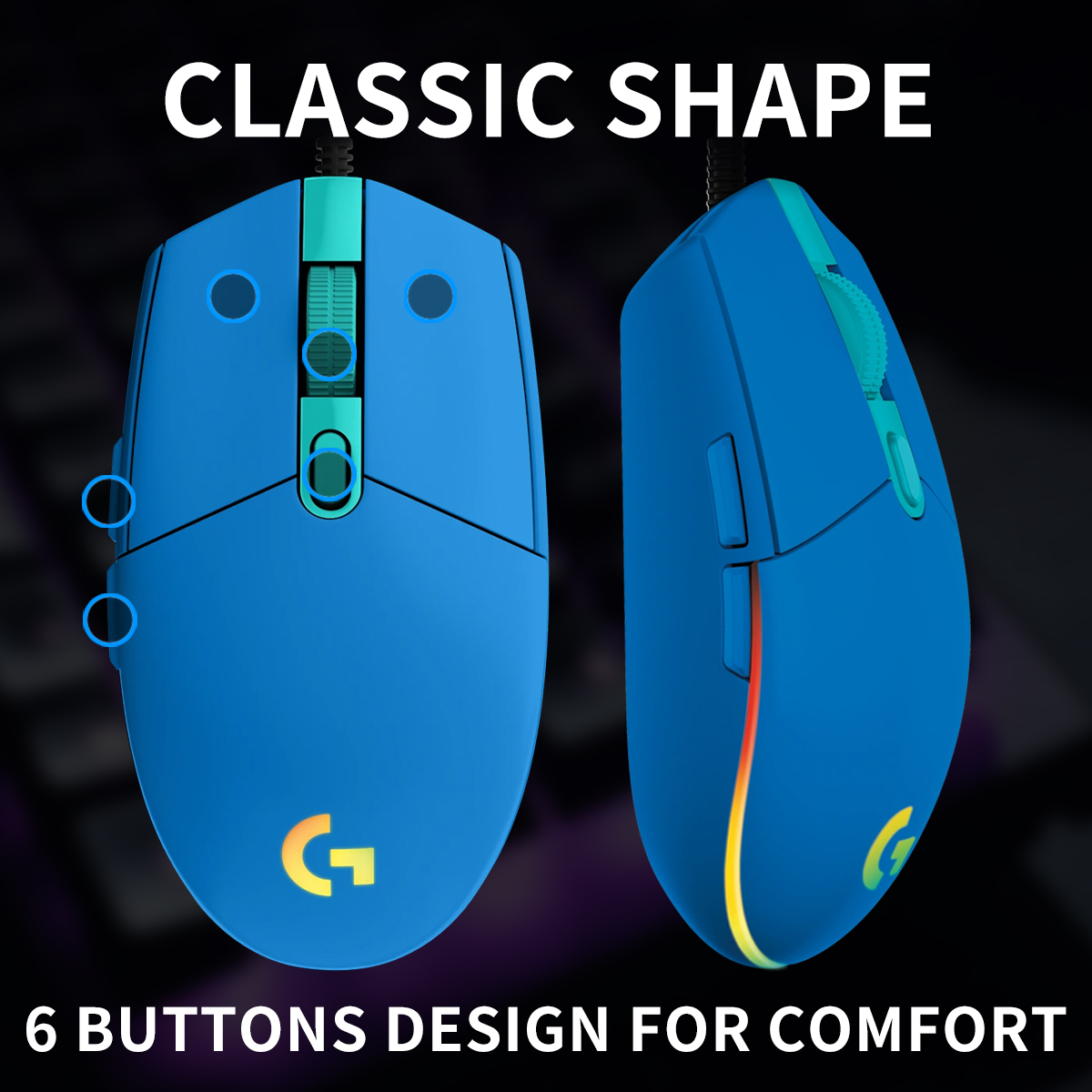 Logitech G203 LIGHTSYNC Kablol - Logitech Mouse G203 incelemesi ve fiyatı